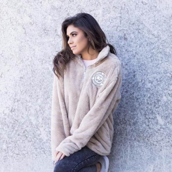 Ivory Ella Sherpa Quarter Zip Online 